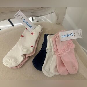2~4T Carter's Assorted Toddler Sock Mini Bundle NWT